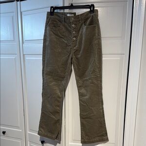 Loft button fly select kick crop flare bottom NWT size 28